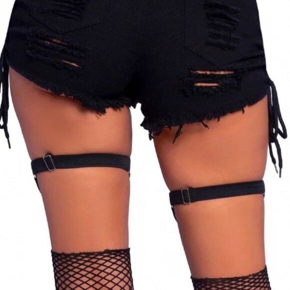 BAT Halloween Leg Garters - Picture 4 of 4